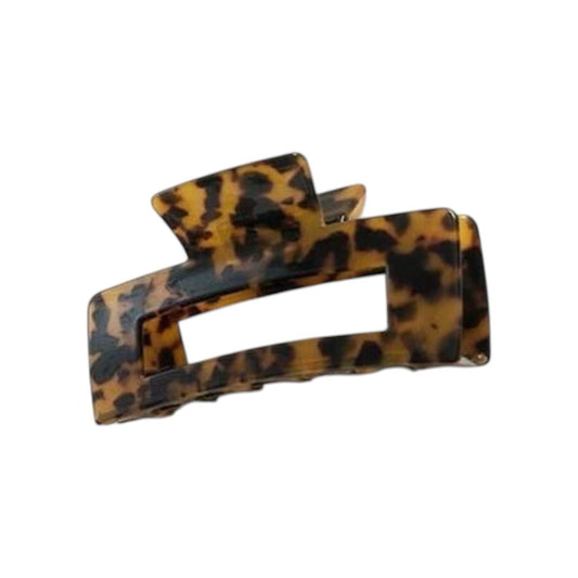 Leopard Acetate Haarclip – Rechteckiger Haarclip im Animal Print Look