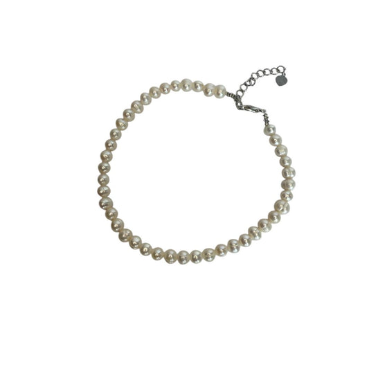 Süsswasserperlen-Fusskette „Pure Elegance“ – Weiss, verstellbar