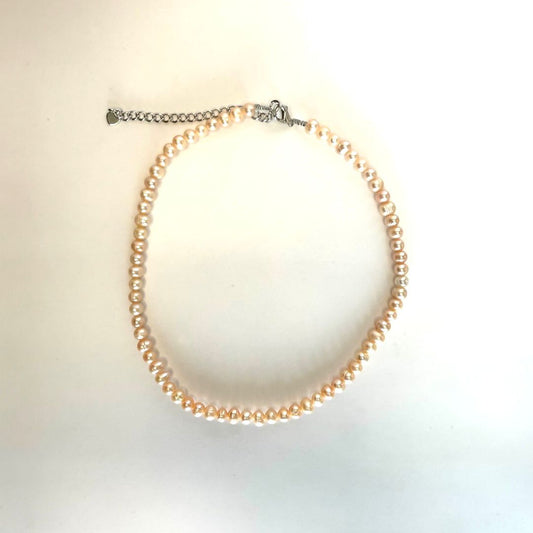 Süsswasserperlen-Halskette „Pure Elegance“ – Rosa, verstellbar