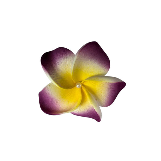 Tropical Dream – Haarclip mit Blüte in Lila-Gelb und Perle