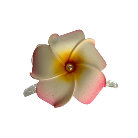 Floral Grace – Haarklammer mit Farbverlauf & Perle Schaumstoff-Blüte