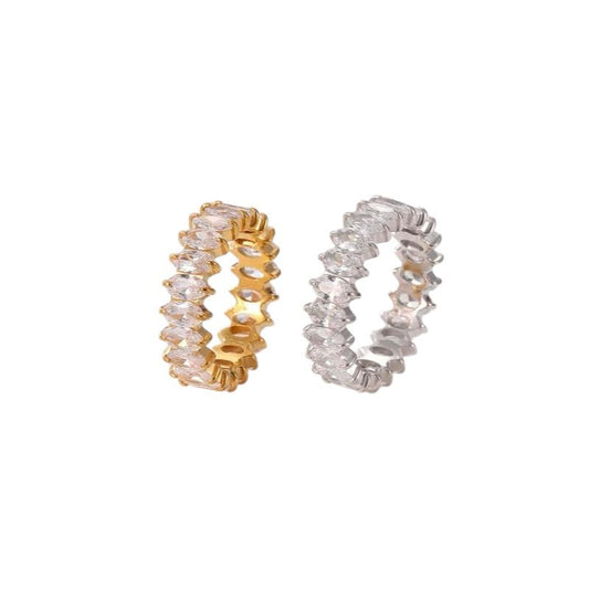 Endless Shine - Zirkonia-Ring – Eternity-Design in Gold oder Silber