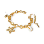 Sophia – Bracelet en acier inoxydable avec coquillage et étoile de mer