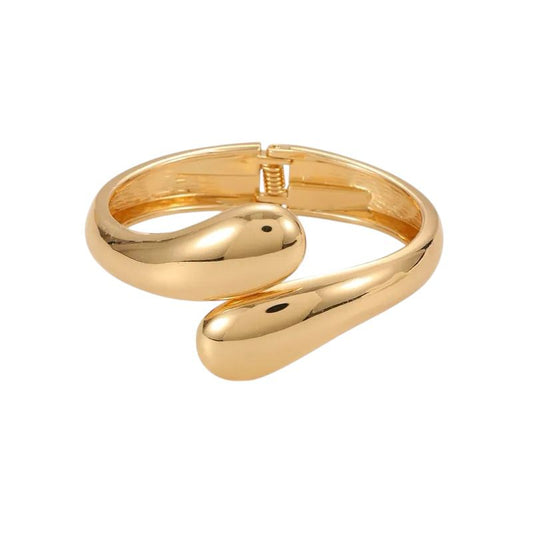 Isabella – Modernes Statement-Armreif in Tropfen-Design, Gold und Silber