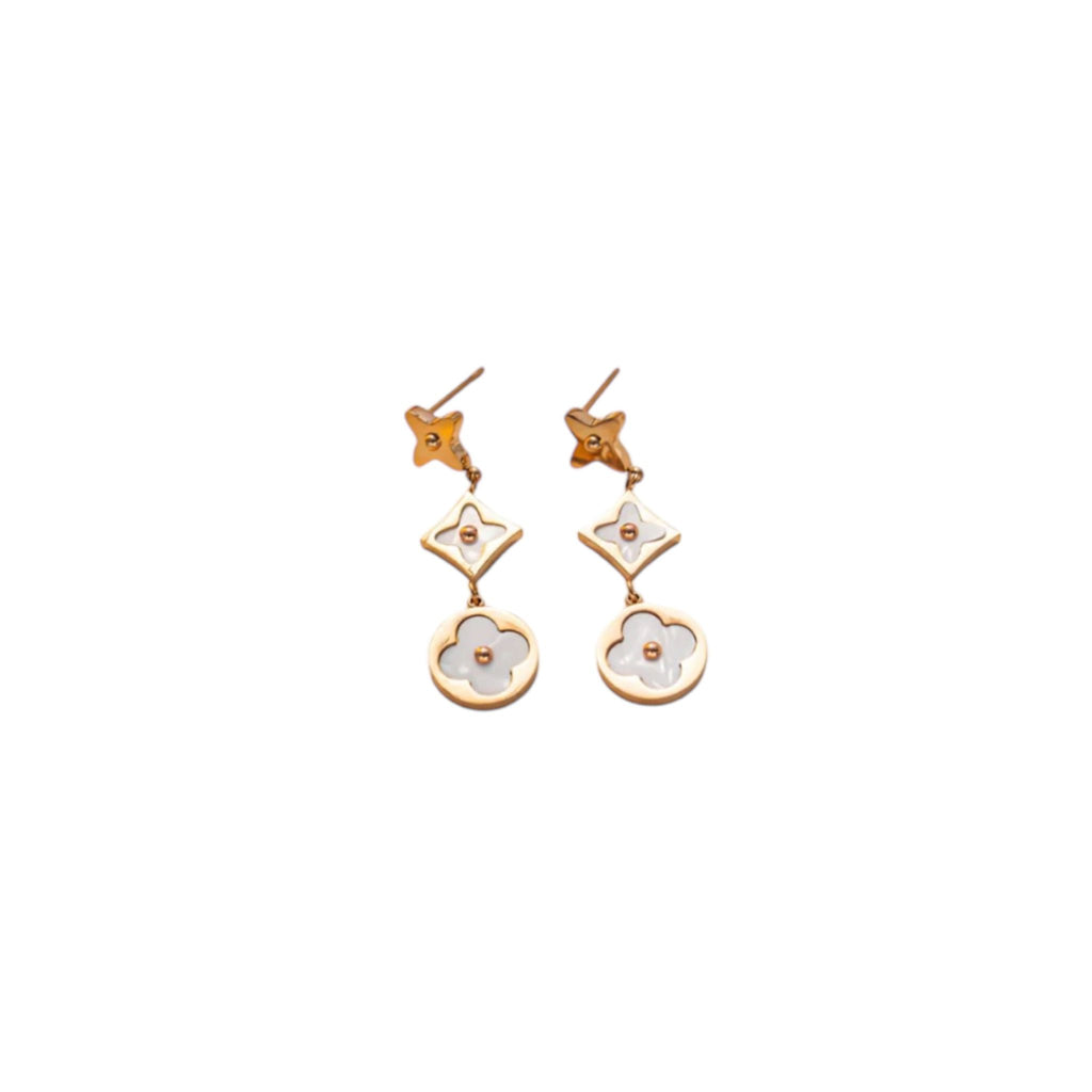 Chalita - Hängeohrringe in Gold und RoséGold