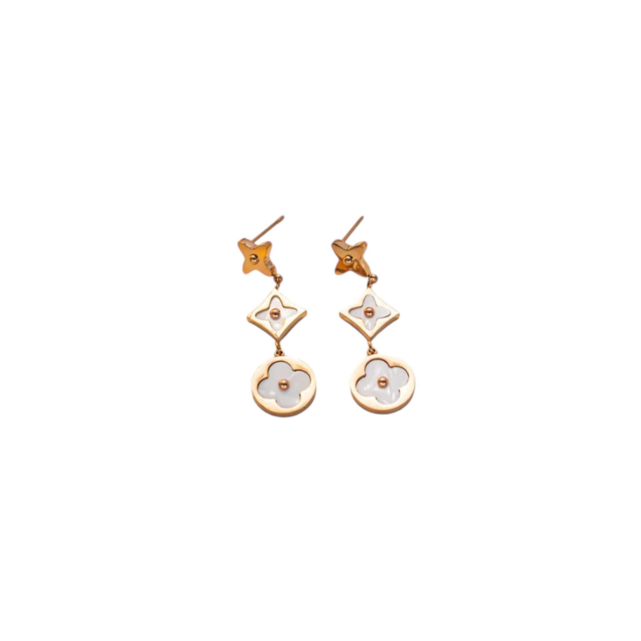 Chalita - Hängeohrringe in Gold und RoséGold