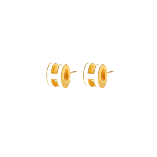 Hera - White Stud Earrings