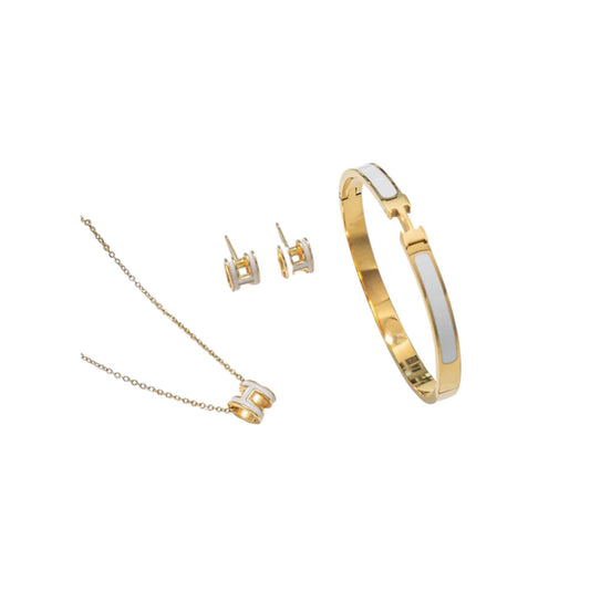 Hera - Jewelry set in white