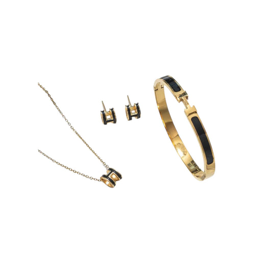 Hera - Jewelry set in black