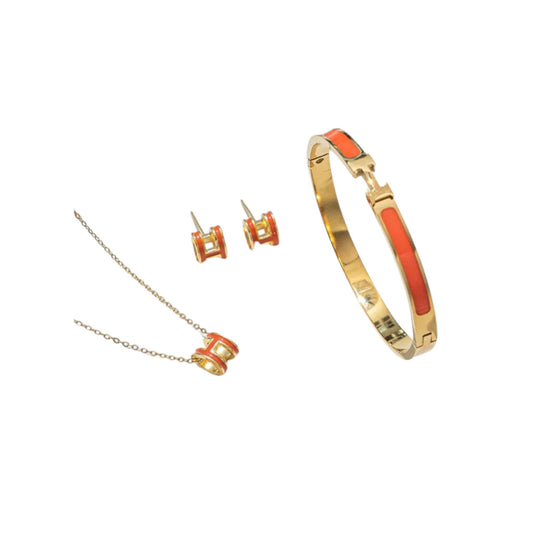 Hera - Jewelry set in orange