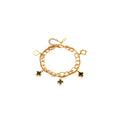 Malia - Charm-Armband mit Schwarzem Kleeblatt