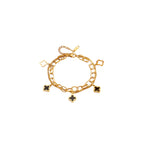 Malia - Charm-Armband mit Schwarzem Kleeblatt