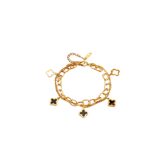 Malia - Charm Bracelet with Black Clover