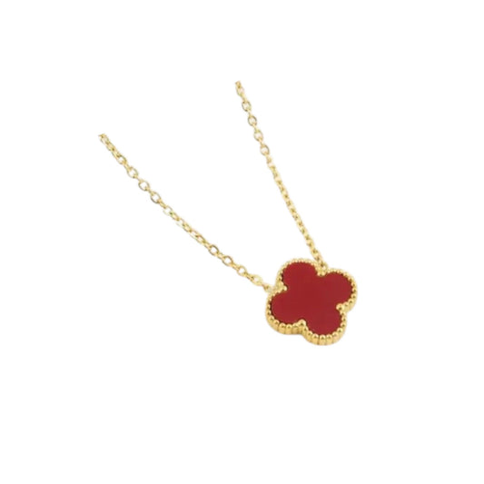 Nayara - Necklace in Gold with Red Pendant
