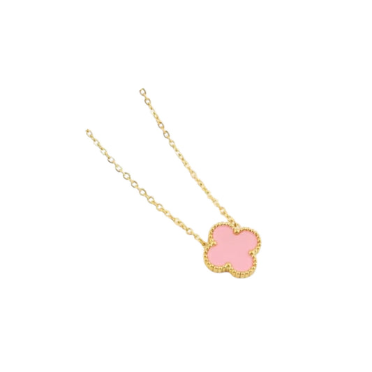 Nayara - Necklace in gold with pink pendant