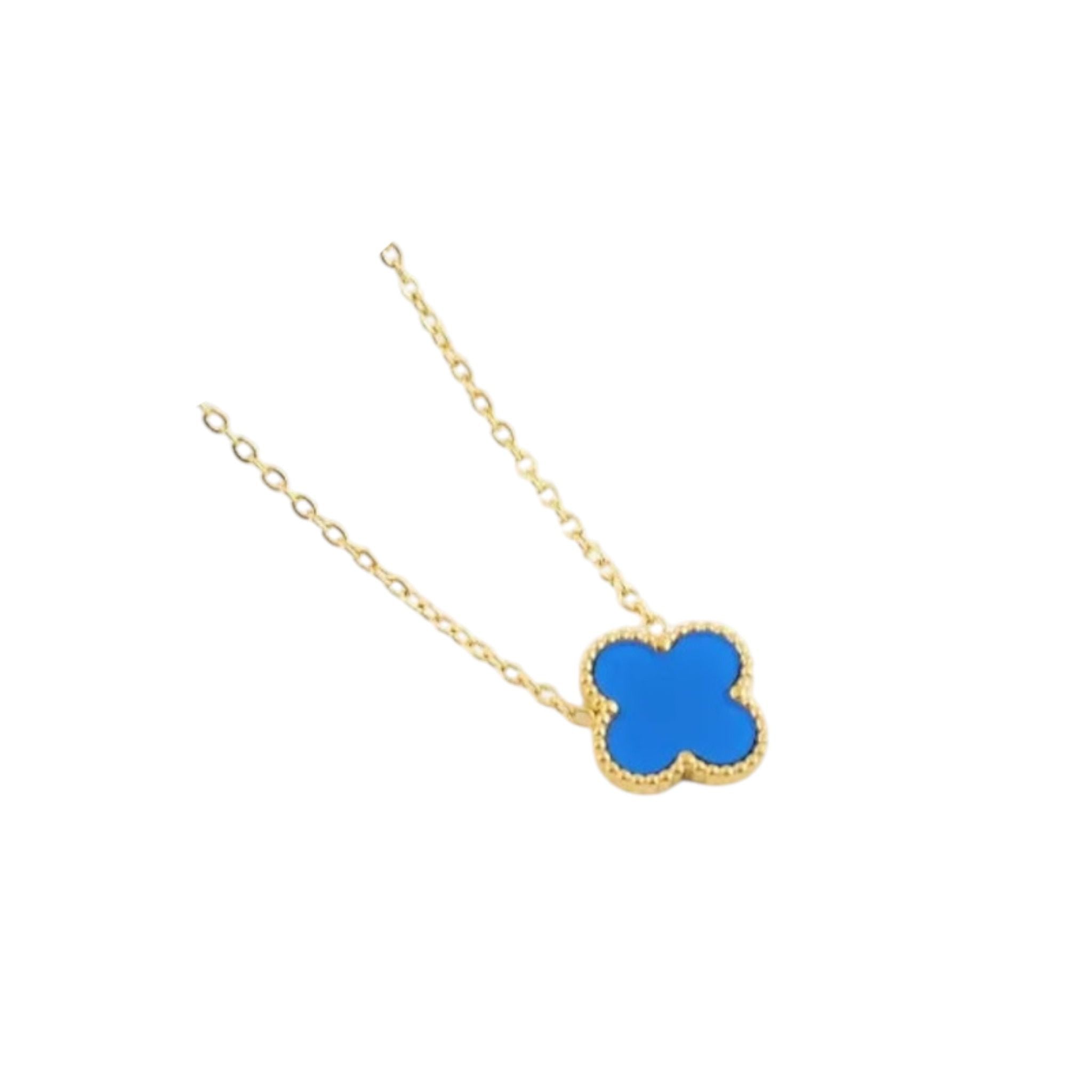 Nayara - Halskette in Gold mit Blauem Anhänger