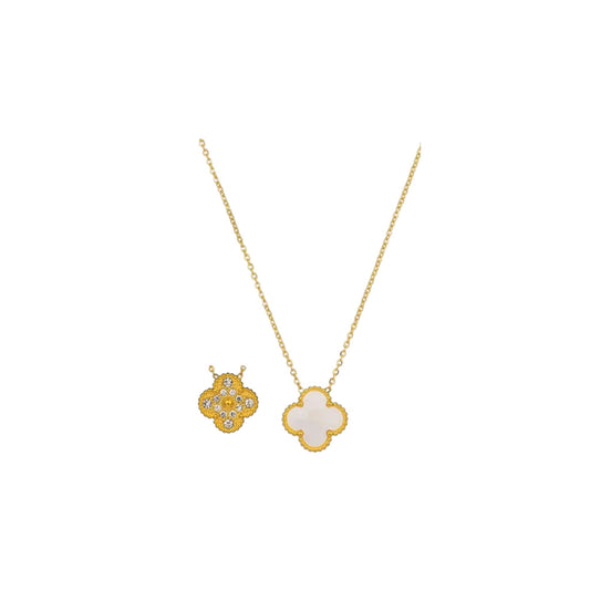Nayara - Necklace in Double-Sided in White
