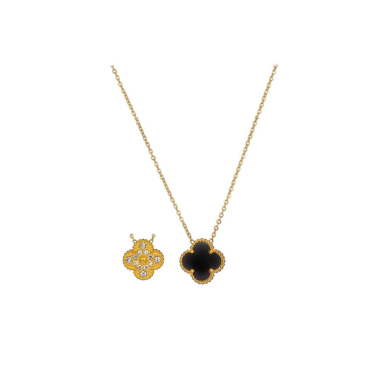 Nayara - Necklace in Double-Sided in Black