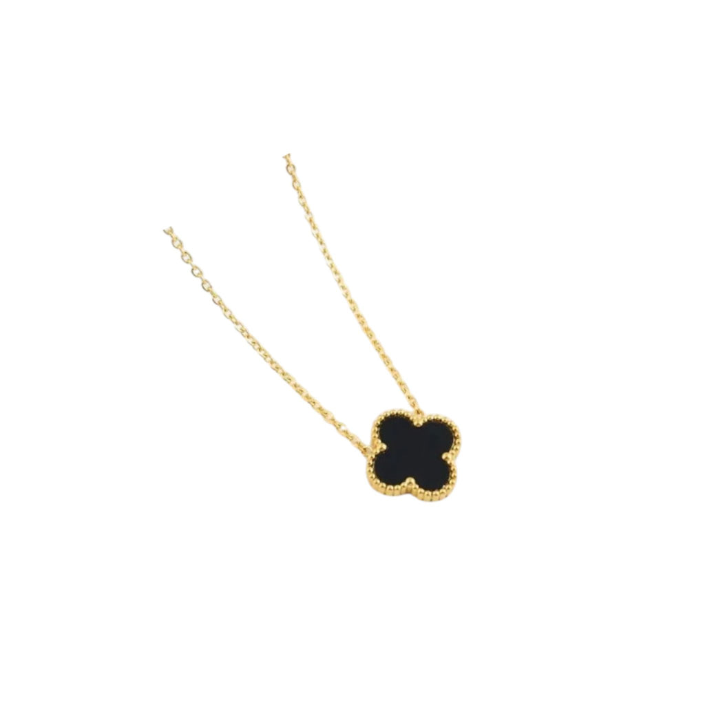 Nayara - Halskette in Gold mit Schwarzem Anhänger