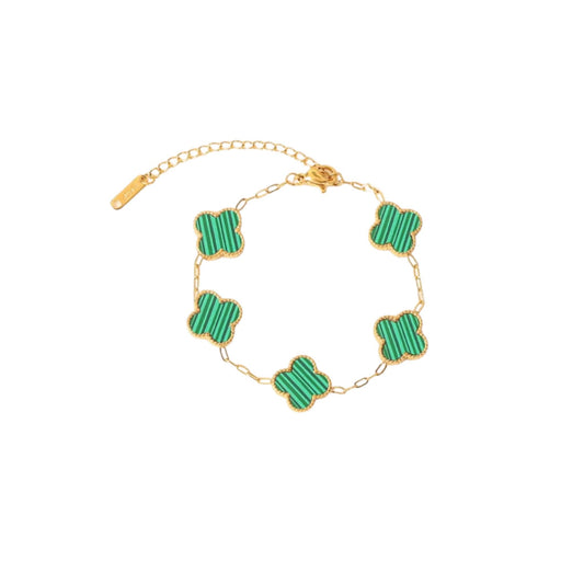 Neyda - Armkette in Gold und Grün