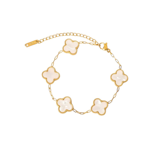 Neyda - Armkette in Gold mit Perlmutt