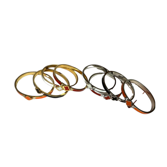 Niramon - Bangle Kleeblatt und Kristallakzenten diverse Farben