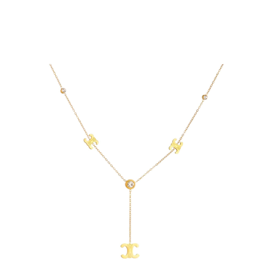 Yasmin - Collier avec pendentifs et cristaux