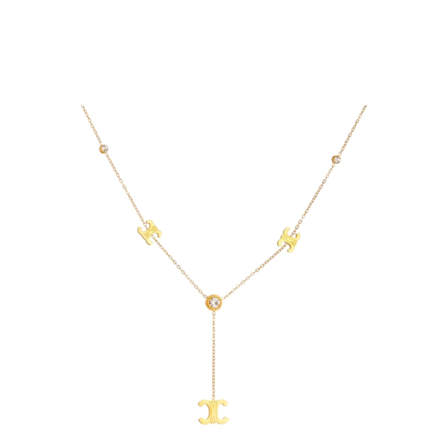 Yasmin - Necklace with pendants and crystals