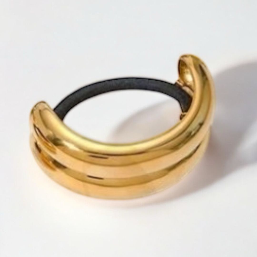 Golden Luxe Hair Cuff - 18K Vergoldetes Haargummi