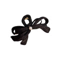 Barrette à cheveux à nœud et perles Boho – Élégante pince à cheveux avec nœud et détails perlés en noir