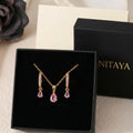 Blush Drop – Schmuckset mit Zirkon Tropfen