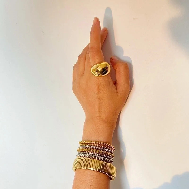 Mila Bead Bracelet 5mm – Vergoldetes Kugelarmband mit Präsenz