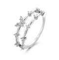 Lumière Butterfly Ring – Zarter Doppelring mit Schmetterling & Zirkonia Silber