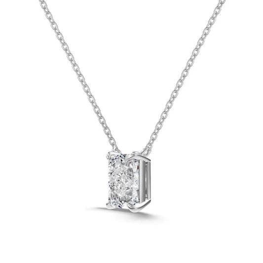 Nova Square Necklace – Geometrische Halskette mit Zirkonia-Anhänger in Sterling Silber